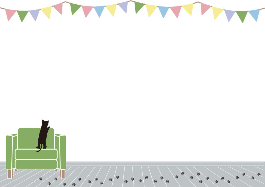 A4サイズで横向きのガーランド