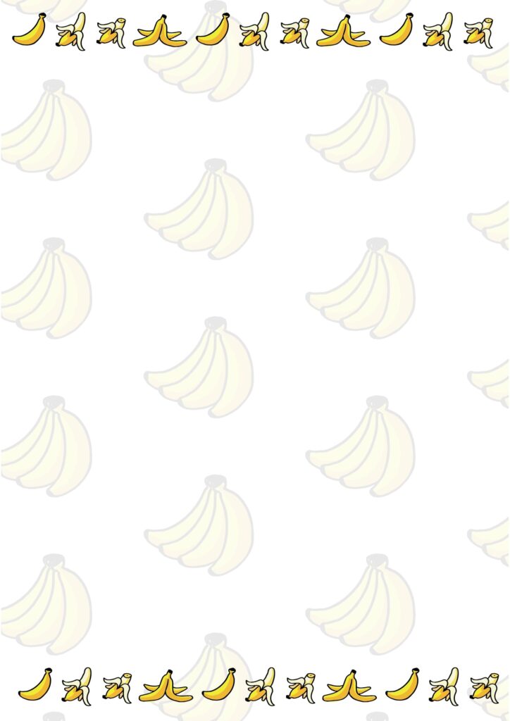 かわいいバナナのイラスト付きフ