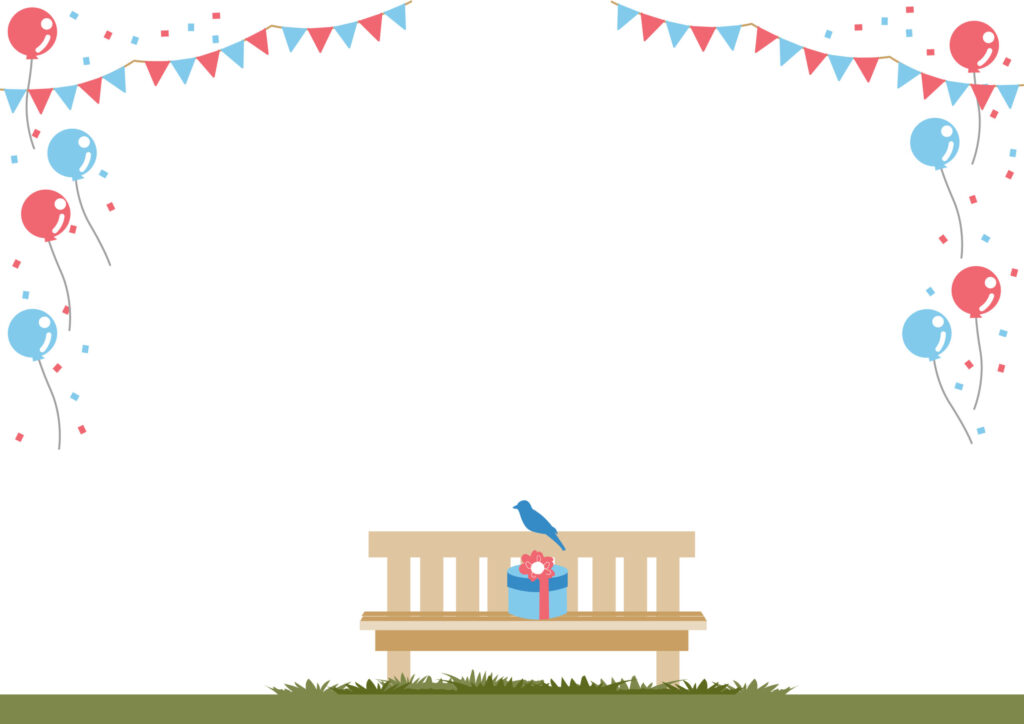 かわいいガーランドデザインのフ