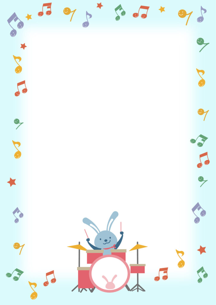 POPでカラフルな音符デザイン