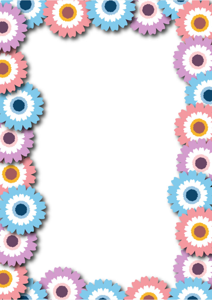 お花のフレーム「サイネリアの花