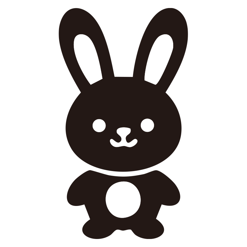 長い耳とお腹の丸い模様が目を引