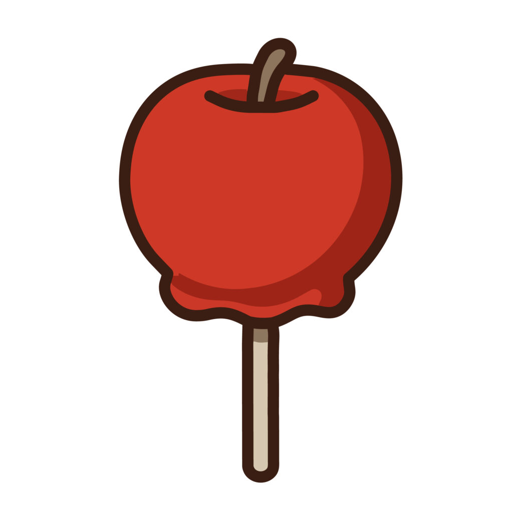 赤くつややかなりんごをモチーフ