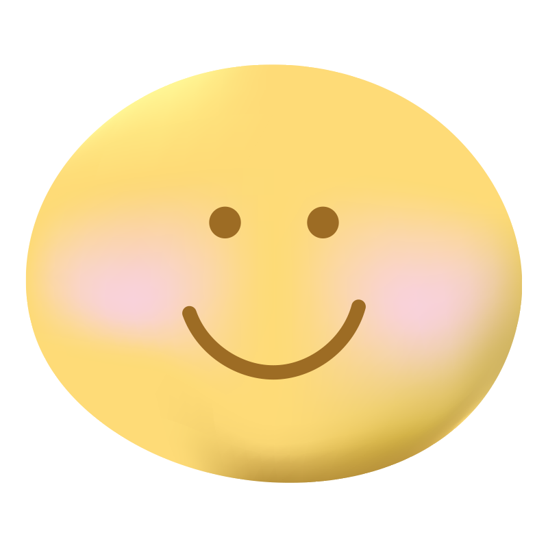 穏やかな目元と口角の上がった口