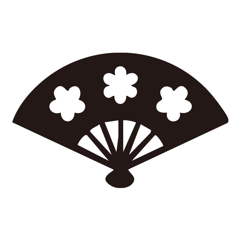 梅の花のような模様があしらわれ