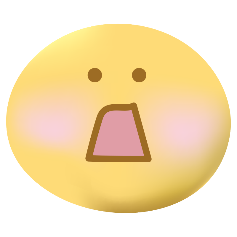 大きく口を開けて呆然としている