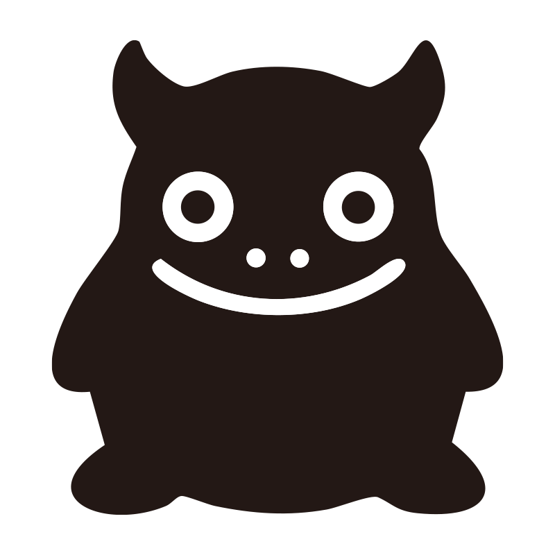 角が生えた、ぽっちゃり体型の可