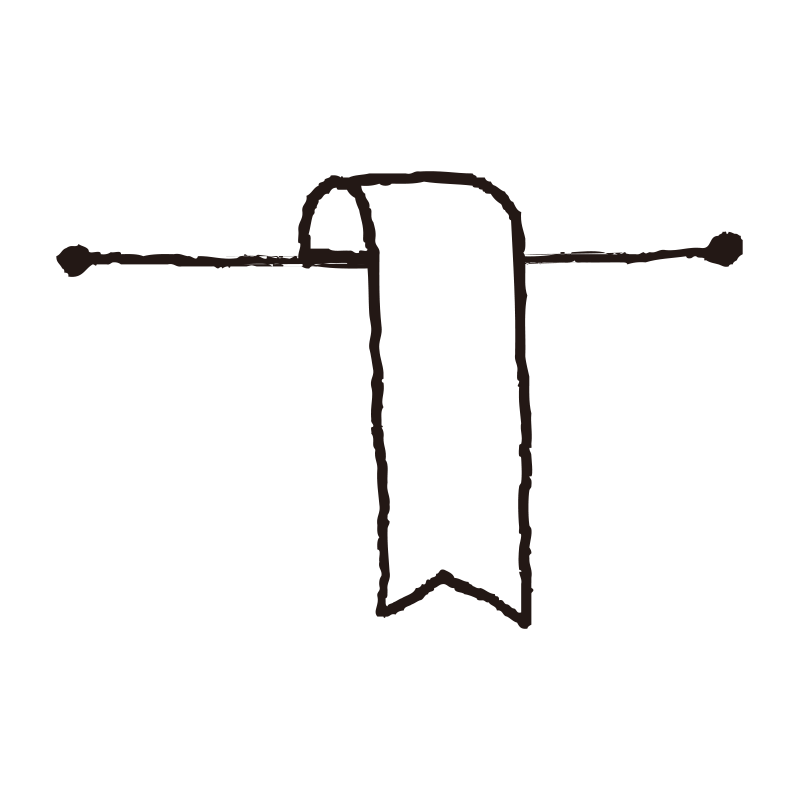 紐に吊るされたシンプルなペナン