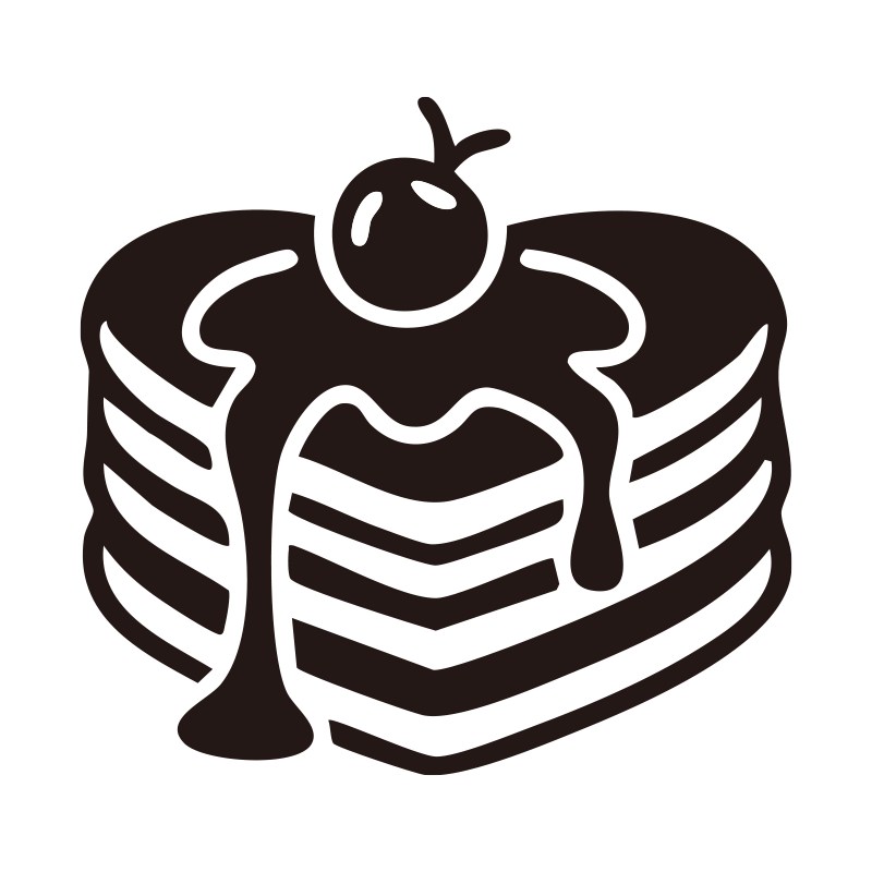 ハートの形をしたパンケーキが何