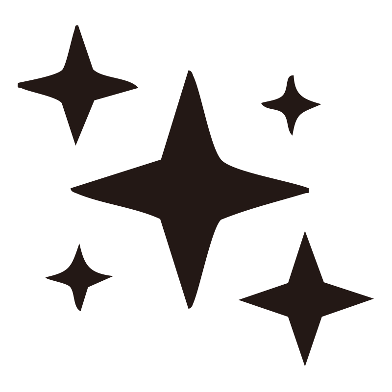 夜空に瞬く星々をシンプルに表現