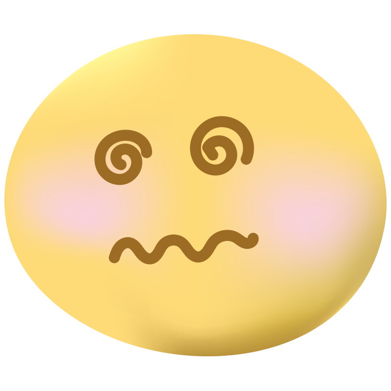 目が渦巻き（くるくる）になり、