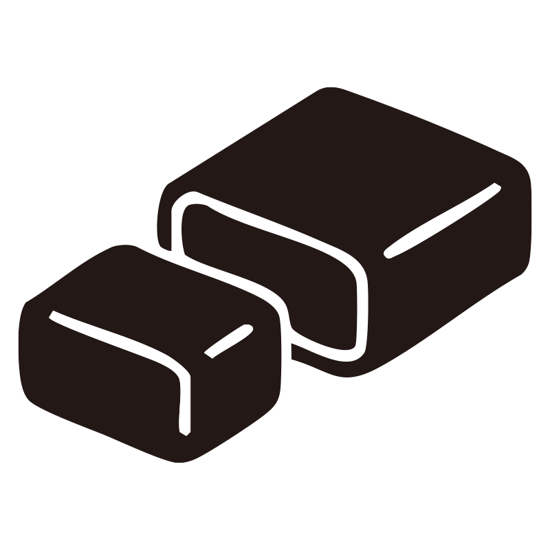 一口大にカットされた「羊羹（よ