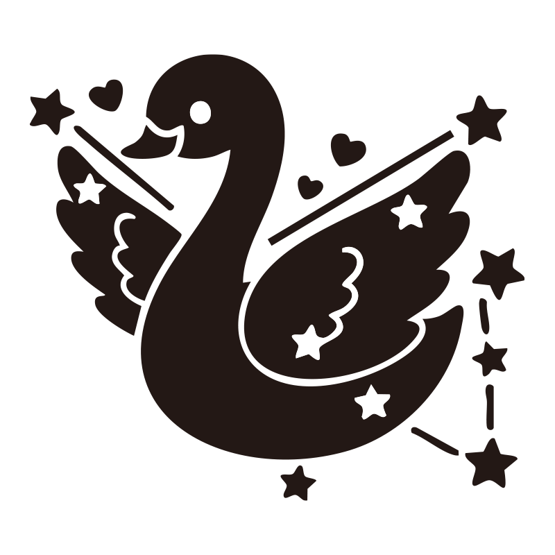 星々を纏って羽ばたく、優雅で幻