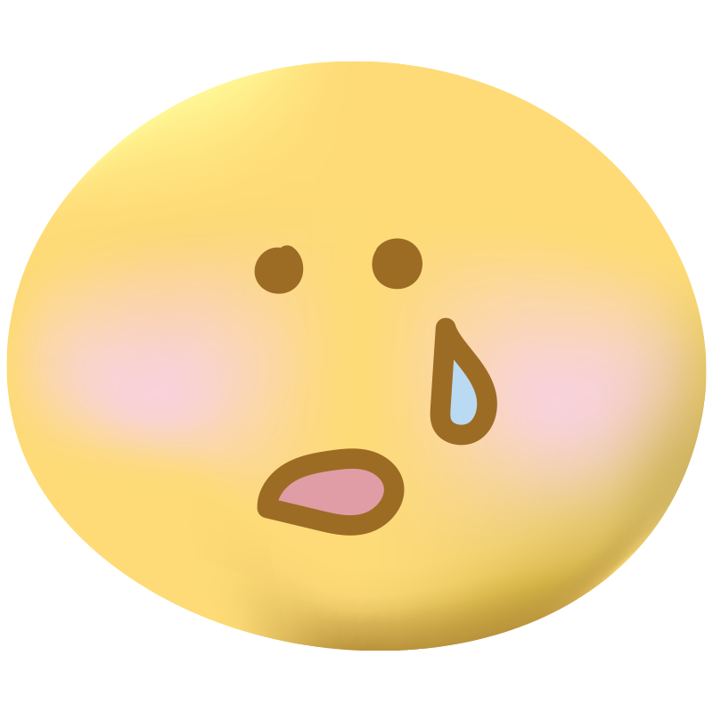 ポカンと口を開けたまま、片目か