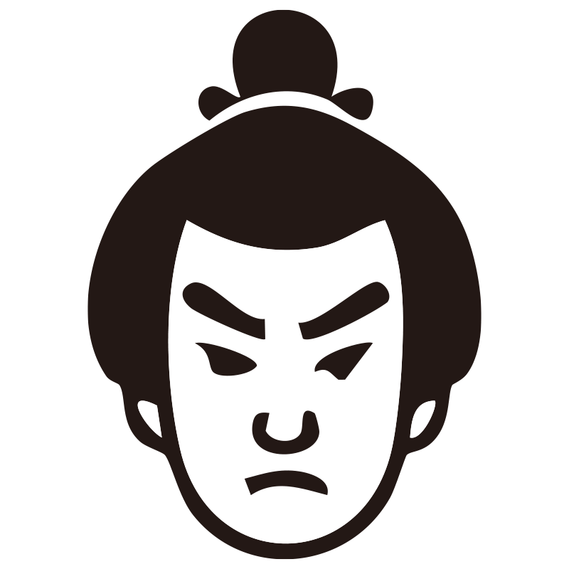 ちょんまげを結った江戸時代の男