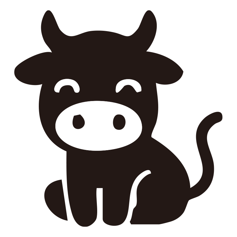 のんびりと座り、優しく微笑んで