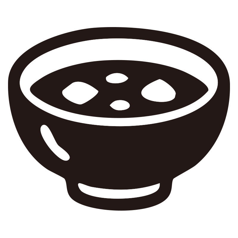 器に盛られた温かいスープやお吸