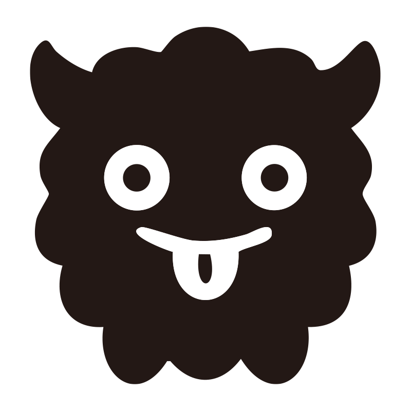 角が生えた、ぽっちゃり体型の可