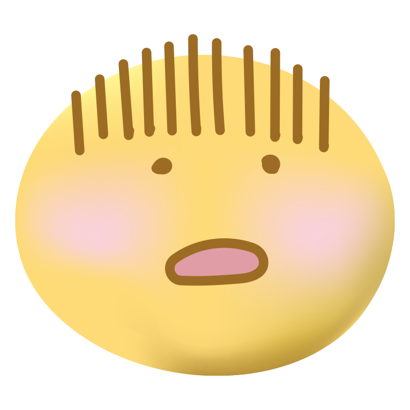 頭に縦線が入り、顔色が真っ白（