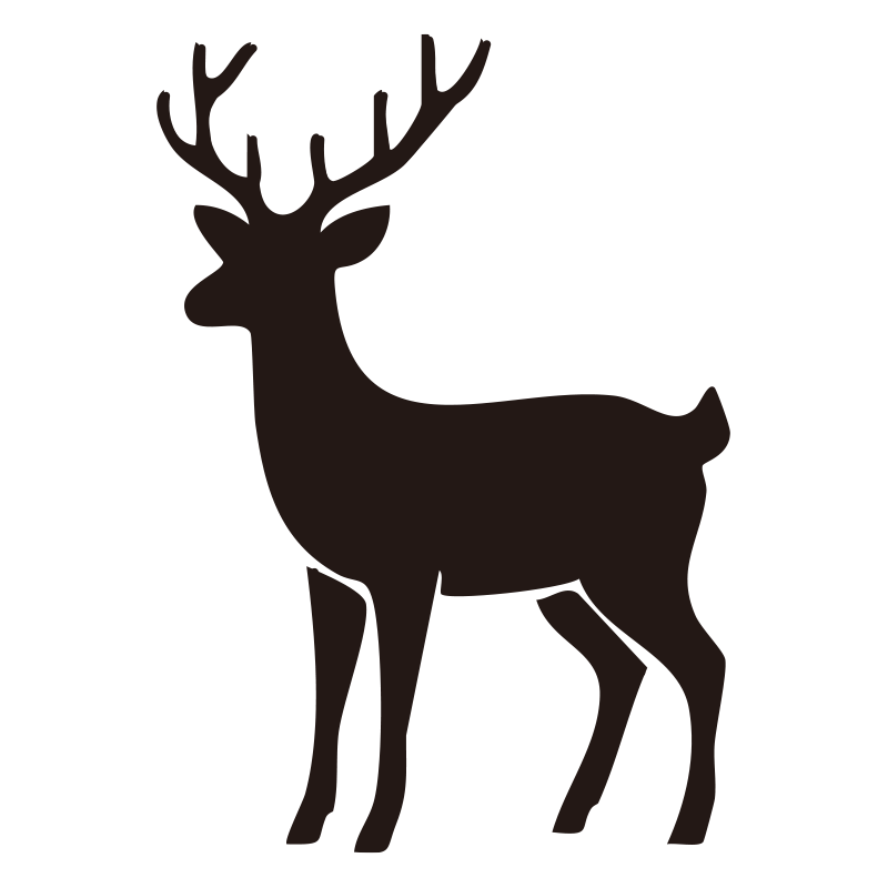 立派な角を持ち、凛とした立ち姿