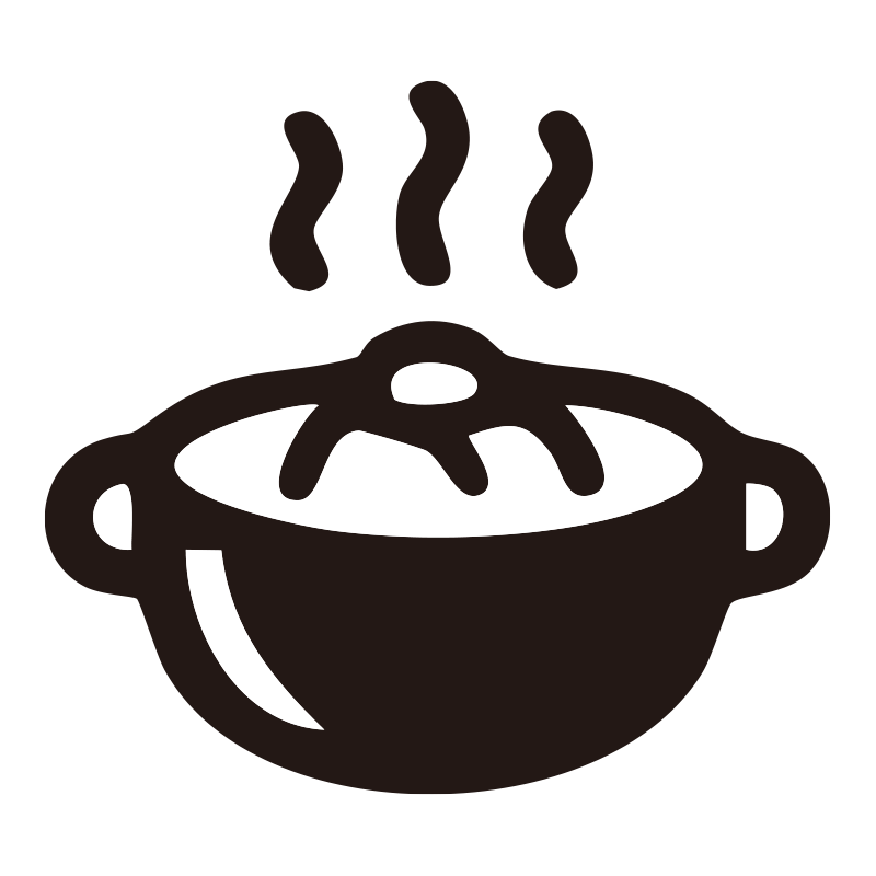 蓋の間から美味しそうな湯気が立