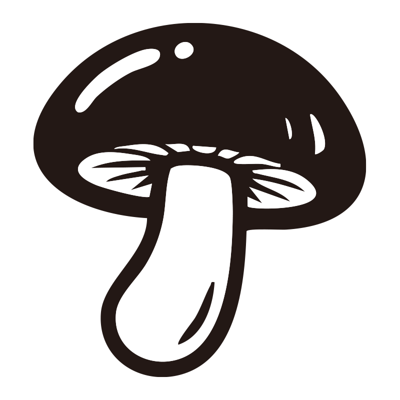 しいたけを描いたシンプルなモノ