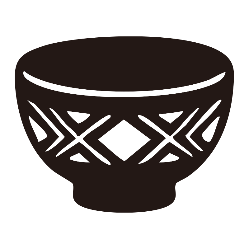 ちゃわんを描いたシンプルなモノ
