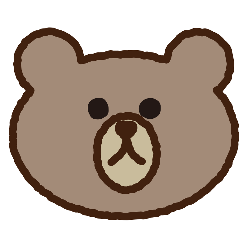 愛嬌のあるクマの顔をモチーフに