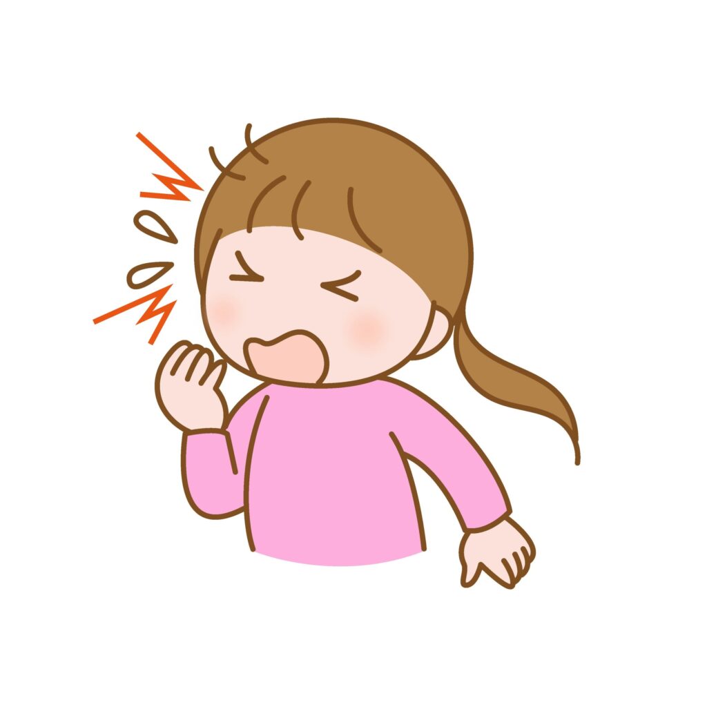 人物の表情イラストです。 花粉