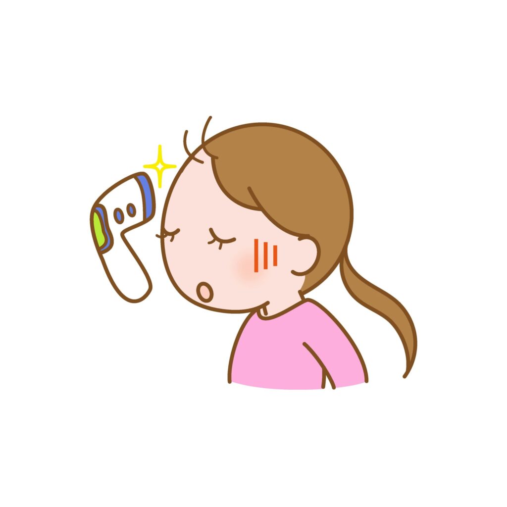 人物の表情イラストです。 体温