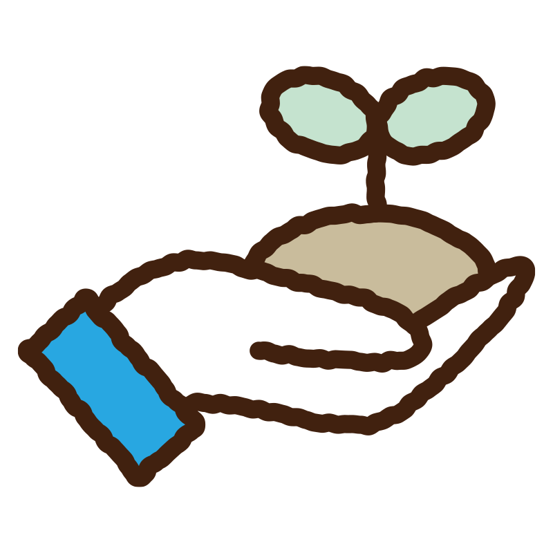 若葉や植物をモチーフに、環境保