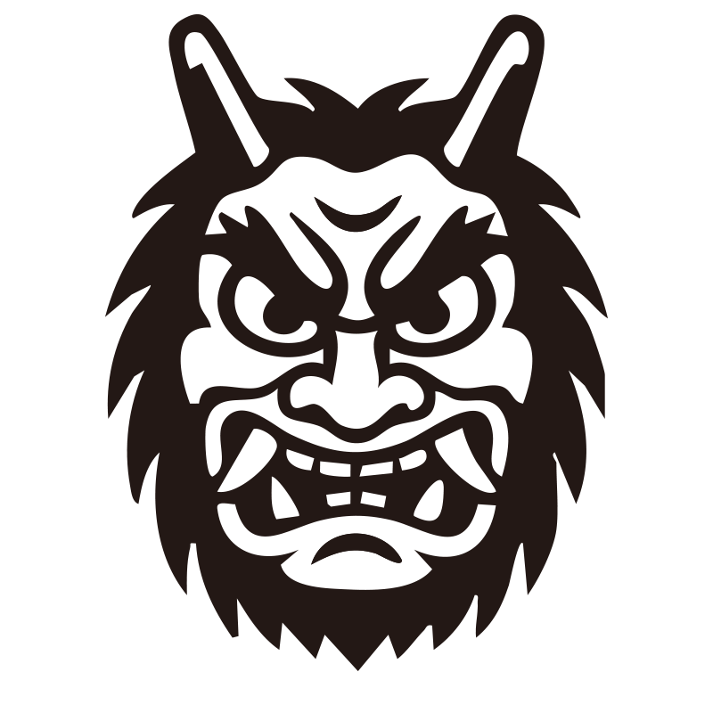 なまはげを描いたシンプルなモノ
