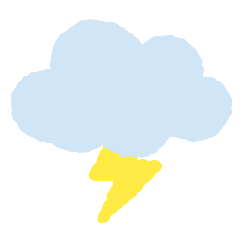 天気を描いた、手書き風の温かみ