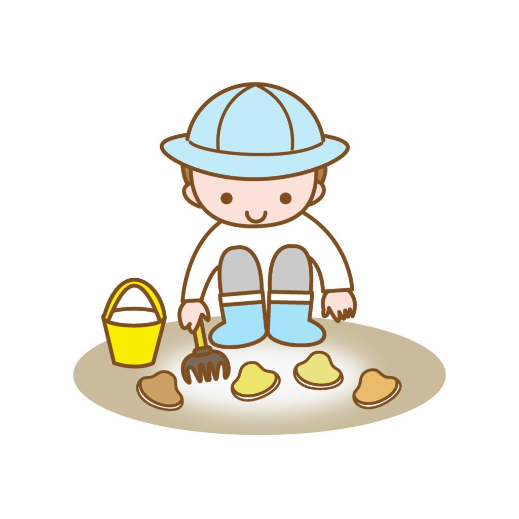 子どものイラスト素材です。 潮