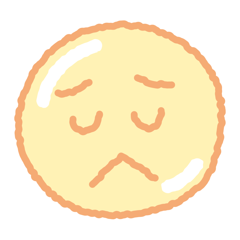 絵文字を描いた、手書き風の温か