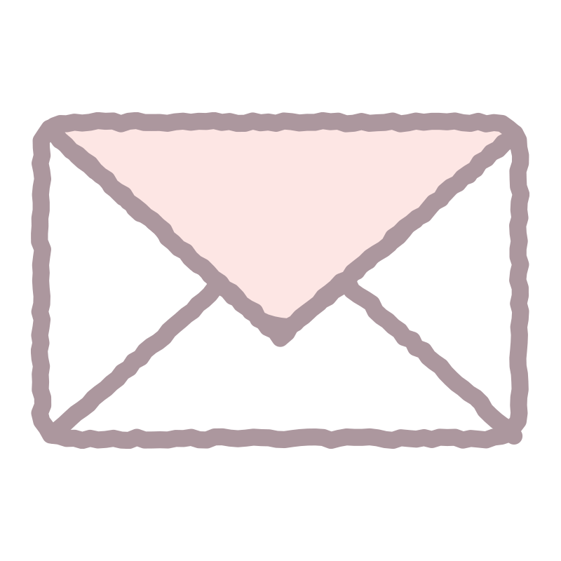 手紙を優しい色彩で表現した、手