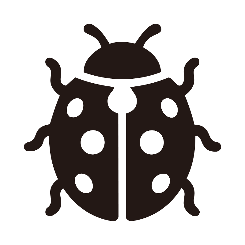 てんとうむしをシンプルに描いた