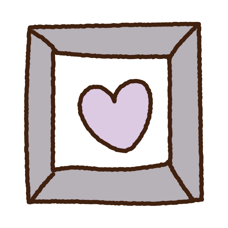 フォトフレームを優しいパステル