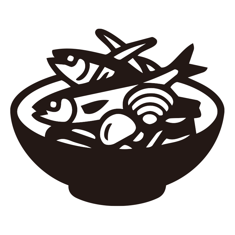 にしんそばを描いたシンプルなモ