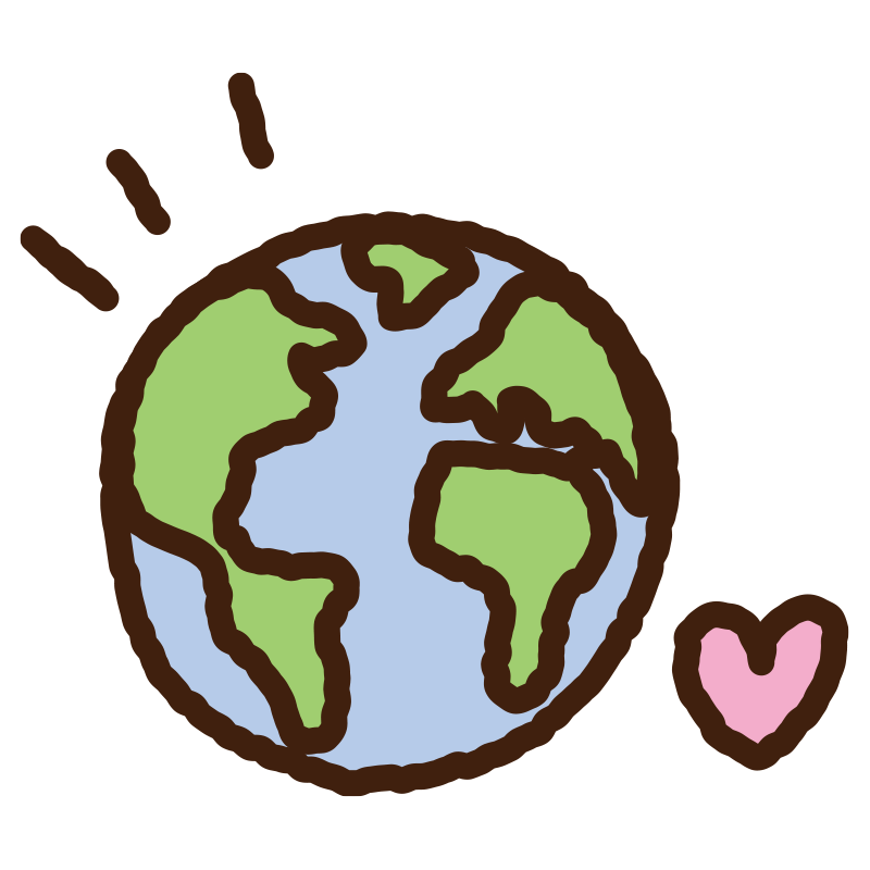 大陸のシルエットを配した地球を