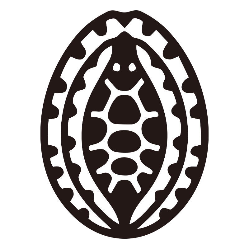 あわびをシンプルに描いた、透過