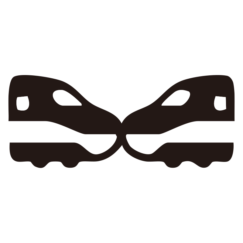 新幹線連結を描いたシンプルなモ