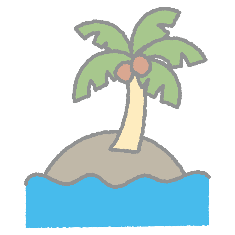 やしのきを描いた、手書き風の温