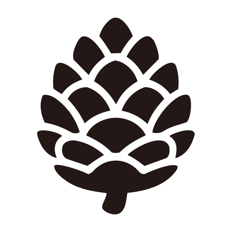 まつぼっくりをシンプルに描いた