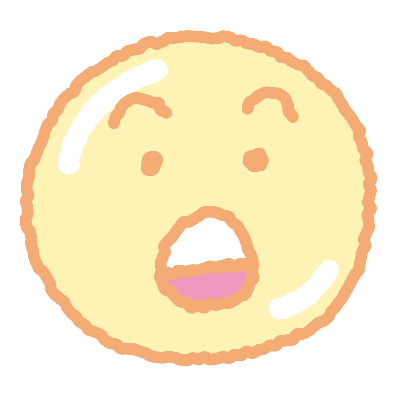 絵文字を描いた、手書き風の温か