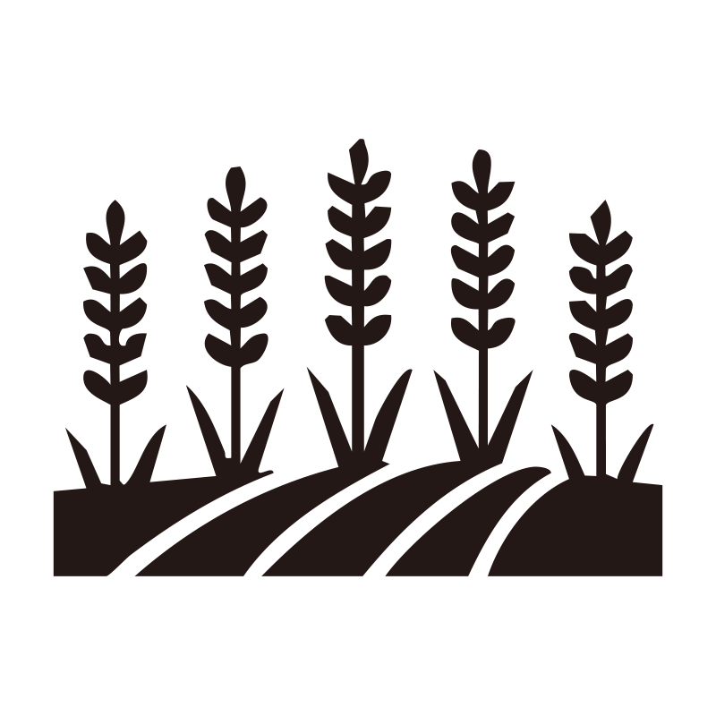麦を描いたシンプルなモノクロシ