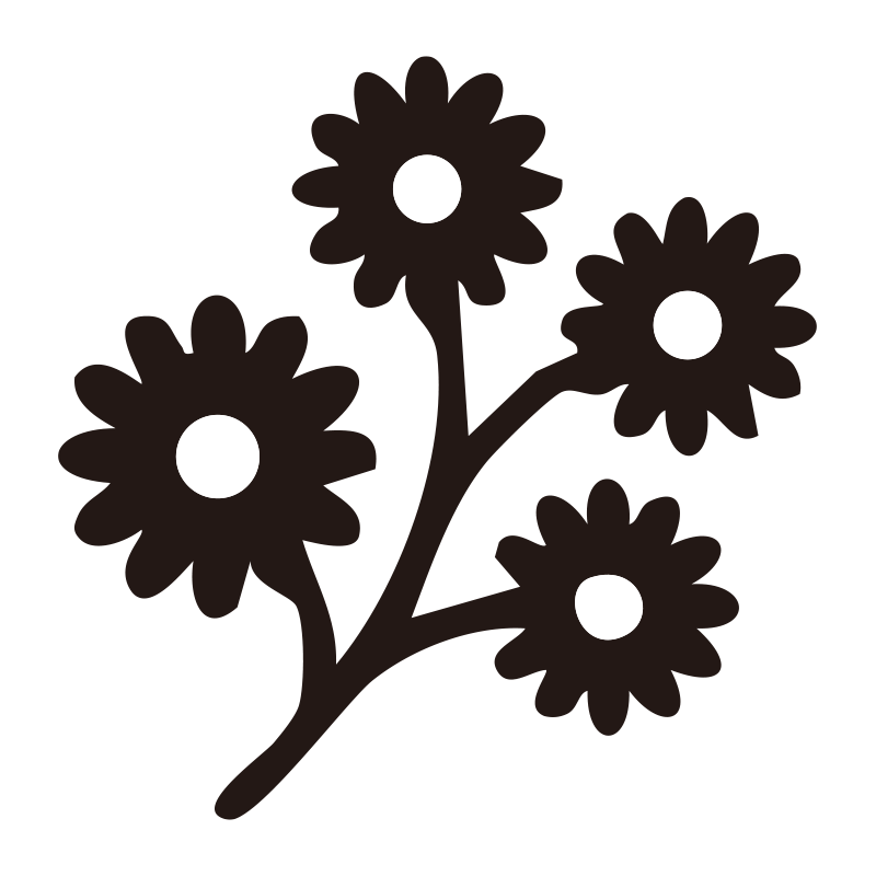 丸みのある花びらが可愛らしい、