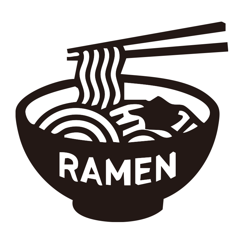 ラーメンを描いたシンプルなモノ