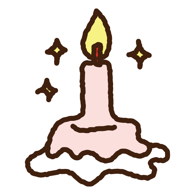 溶け出したロウの質感が表現され