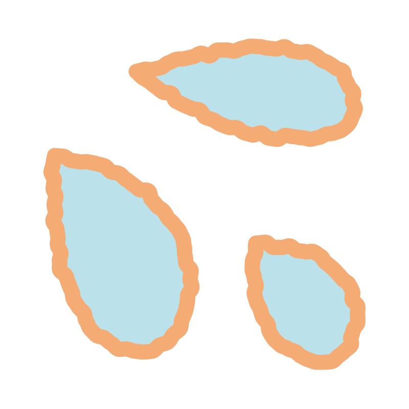 絵文字を描いた、手書き風の温か